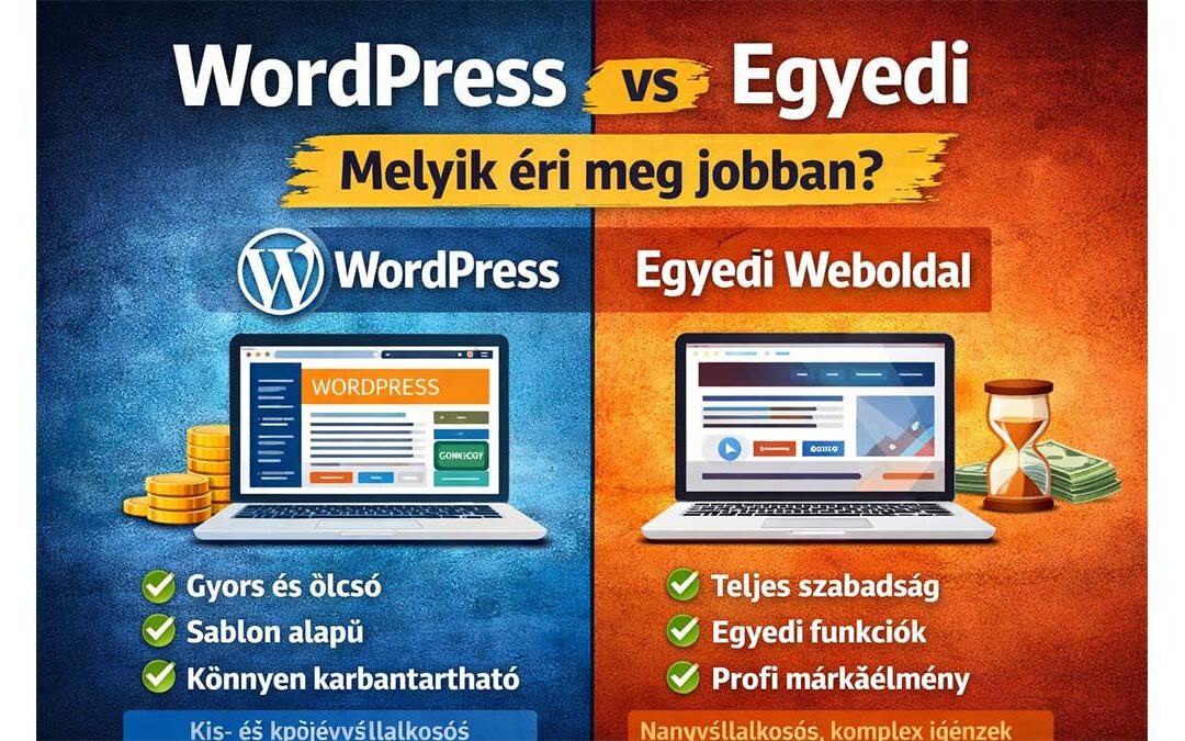 WordPress vs egyedi weboldal – melyik éri meg jobban?