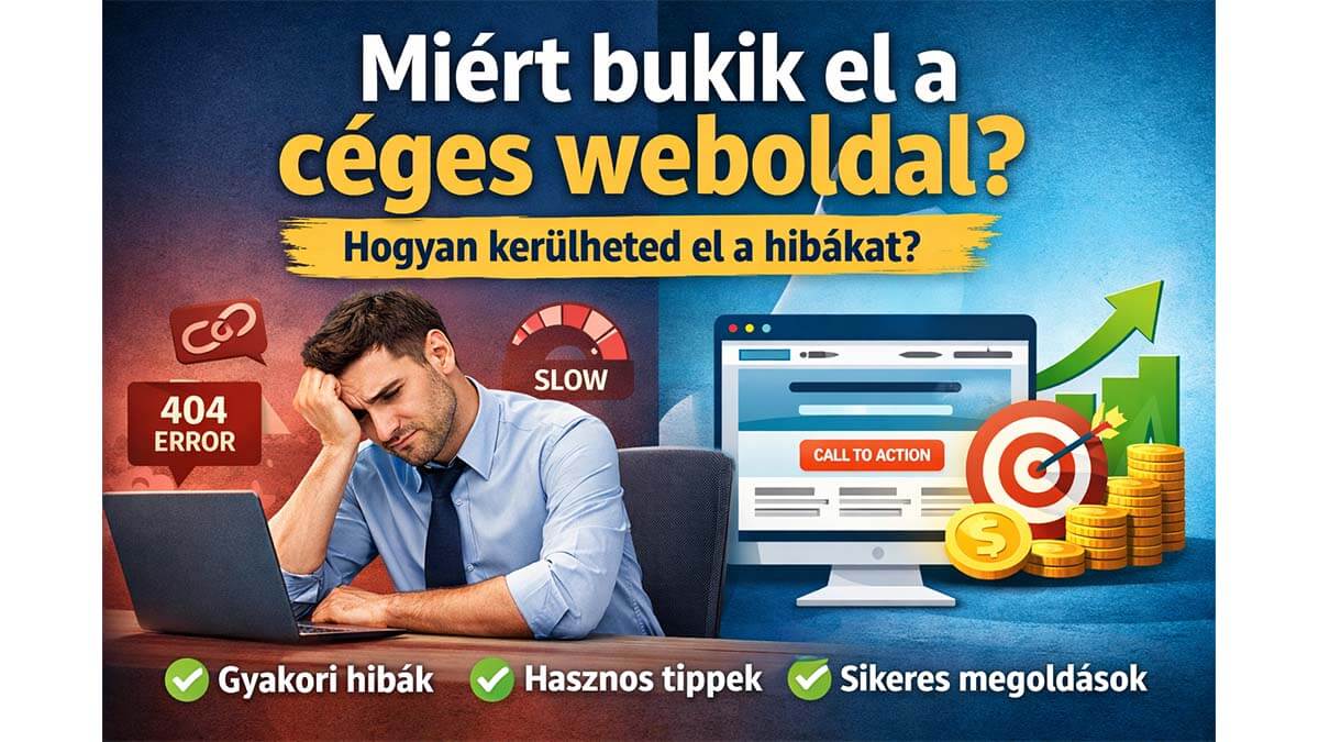 céges weboldal hibái